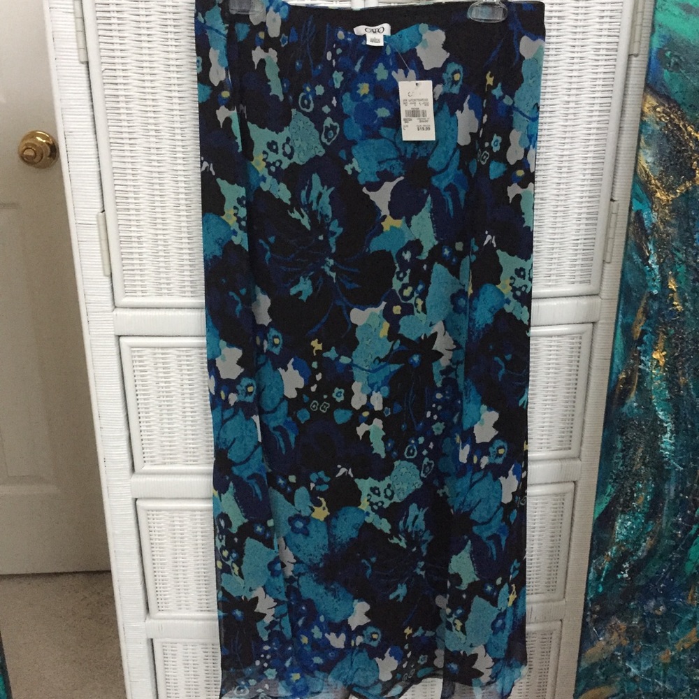 Cato Flower Print Maxi Skirt